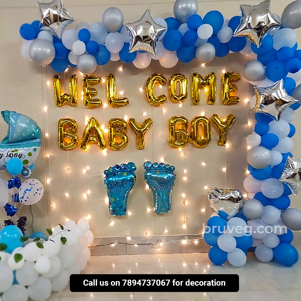Welcome Baby Boy Decoration Bruveg